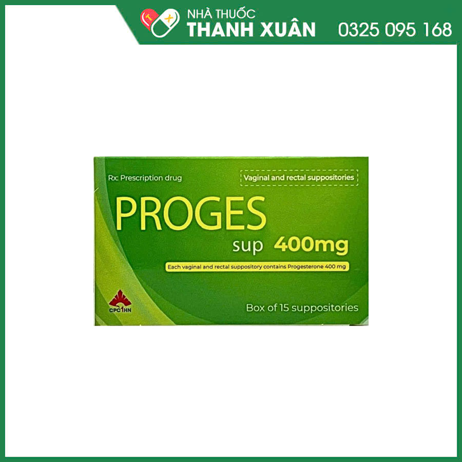 Proges sup 400mg thuốc hội chứng tiền kinh nguyệt, trầm cảm sau sinh, Hỗ trợ giai đoạn hoàng thể